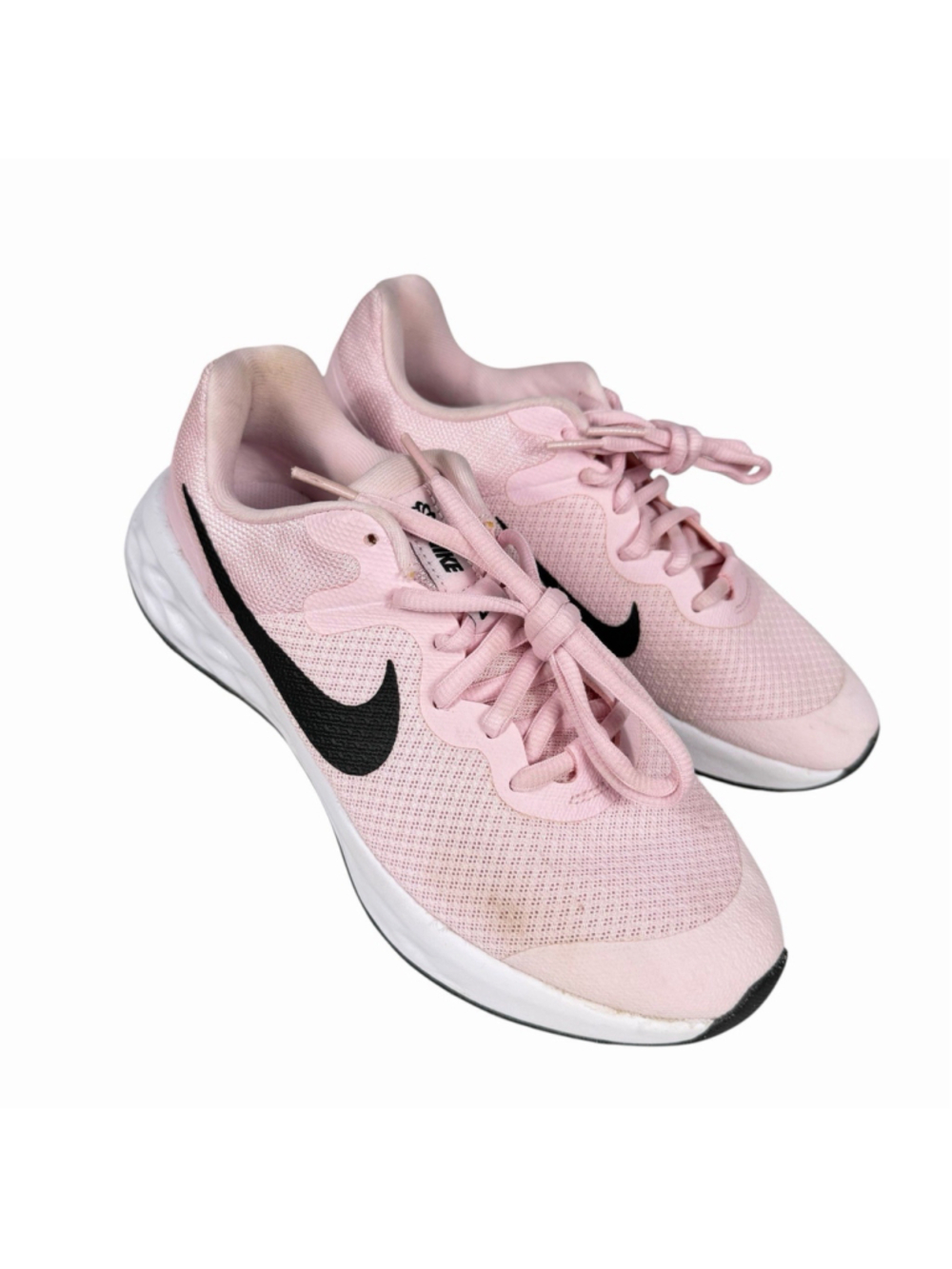 Nike Unisex Kid's Revolution 6 Pink Black Athletic Running Shoe Size 5 Youth